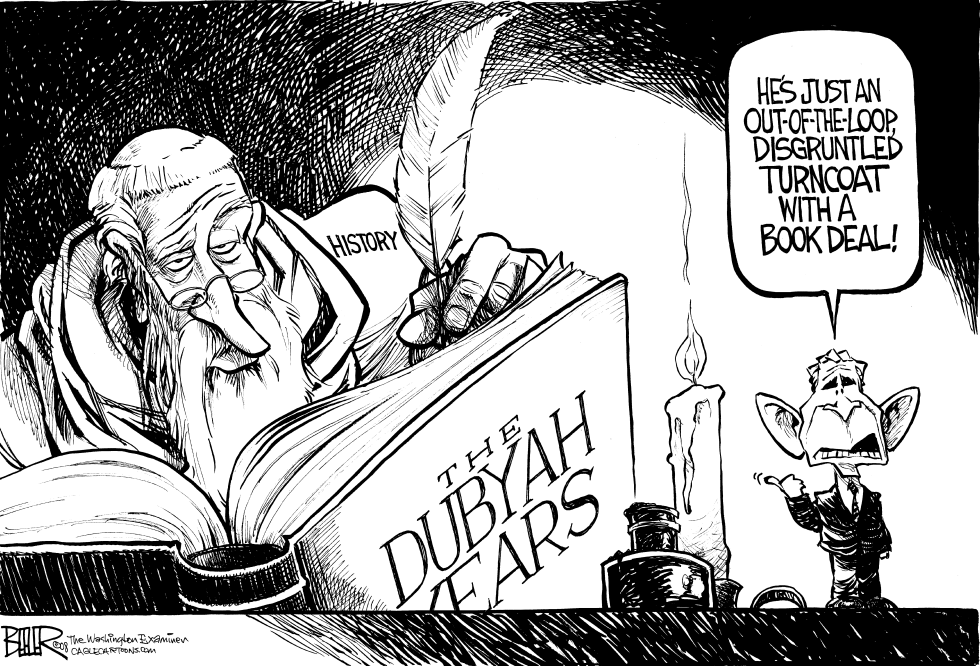  PRESIDENT BUSH BASHES BOOK by Nate Beeler