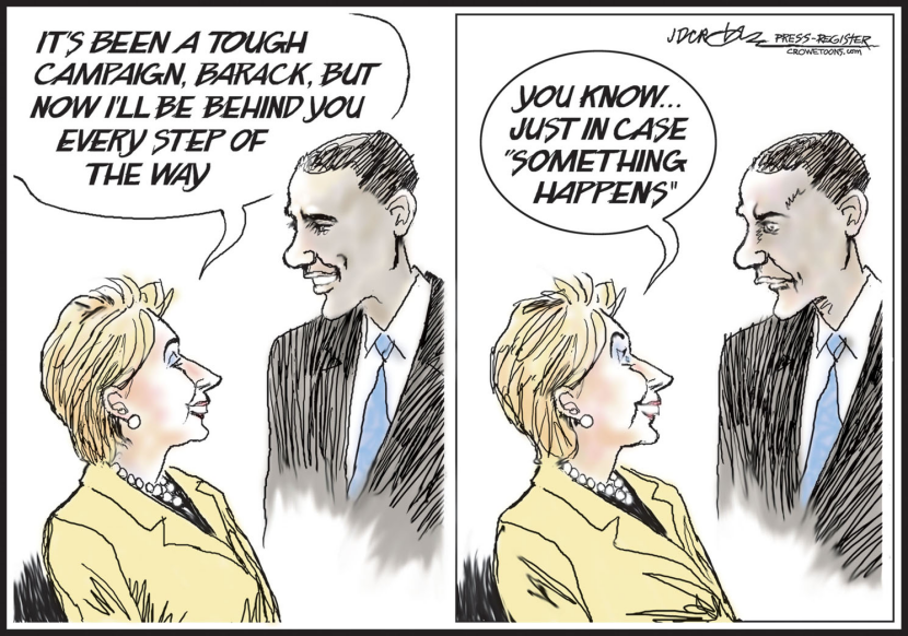 Hillary Behind Obama