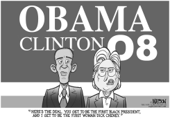 OBAMA CLINTON 2008 by R.J. Matson