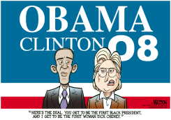 OBAMA CLINTON 2008 by R.J. Matson