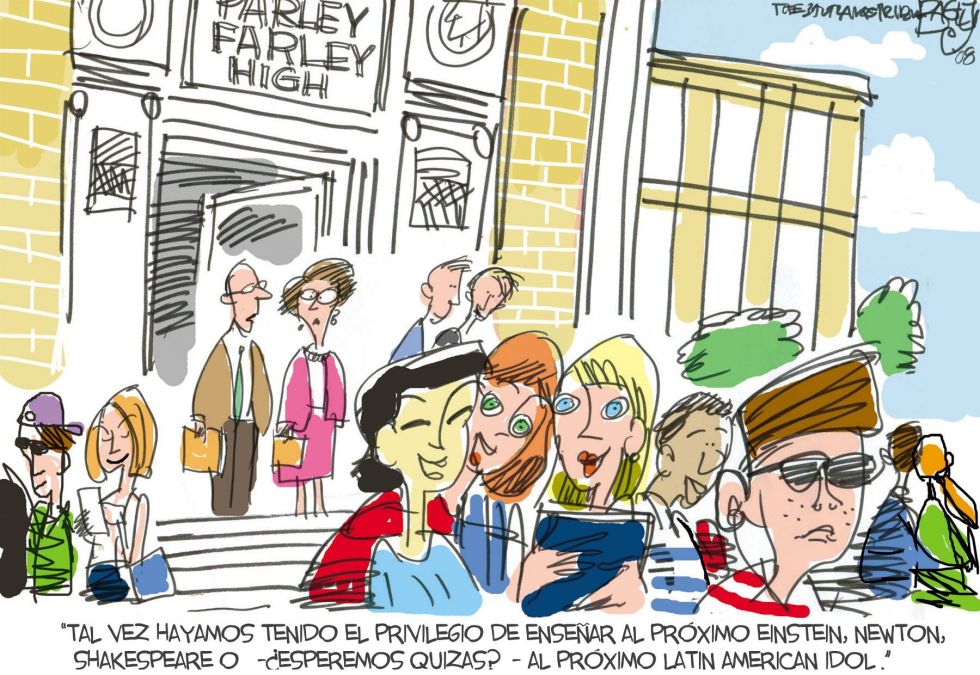  SALIENDO  DE LA ESCUELA  by Pat Bagley