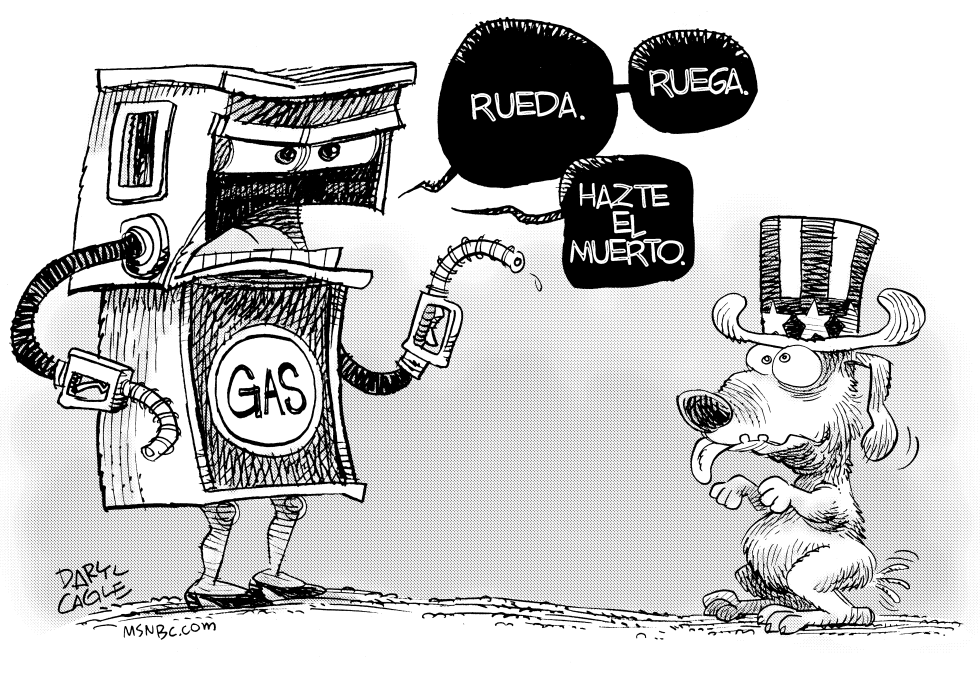  EL PERRITO DE LOS PRECIOS DE LA GASOLINA by Daryl Cagle