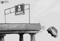 GM WORKERS by Cam Cardow