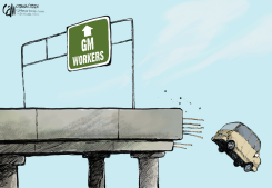 GM WORKERS  by Cam Cardow