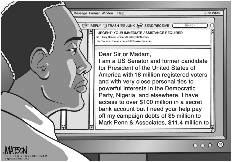  CLINTON SPAM SCAM by RJ Matson