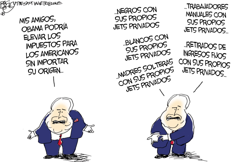  MCCAIN HABLA DE IMPUESTOS  by Pat Bagley