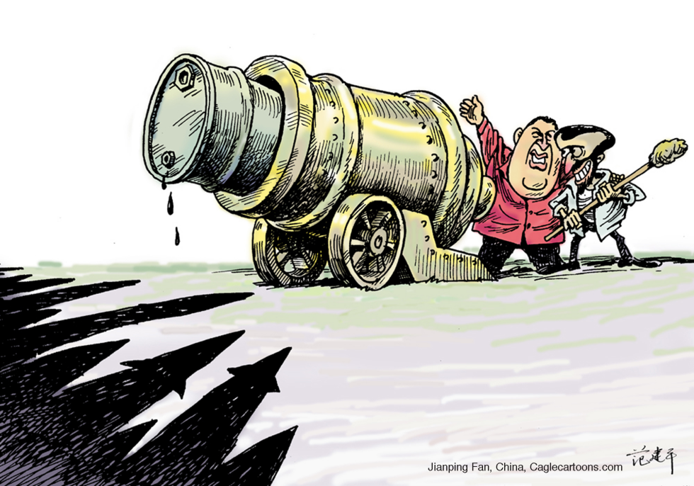 Hugo Chavez and Ahmedinejad Oil War