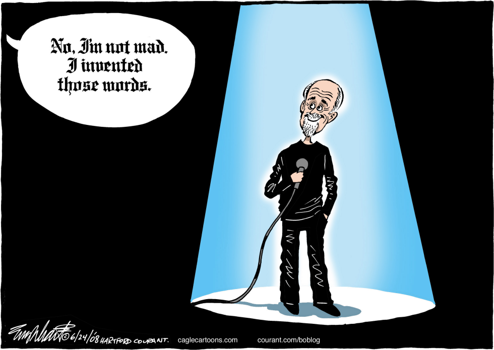  GEORGE CARLIN by Bob Englehart