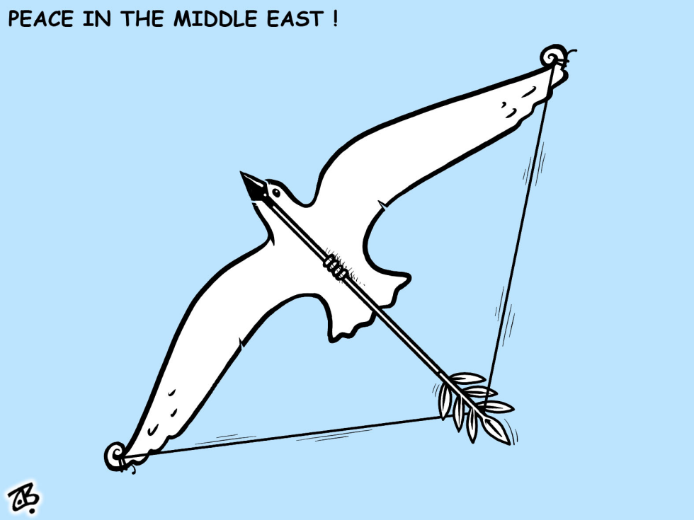  PEACE IN MID-EAST by Emad Hajjaj