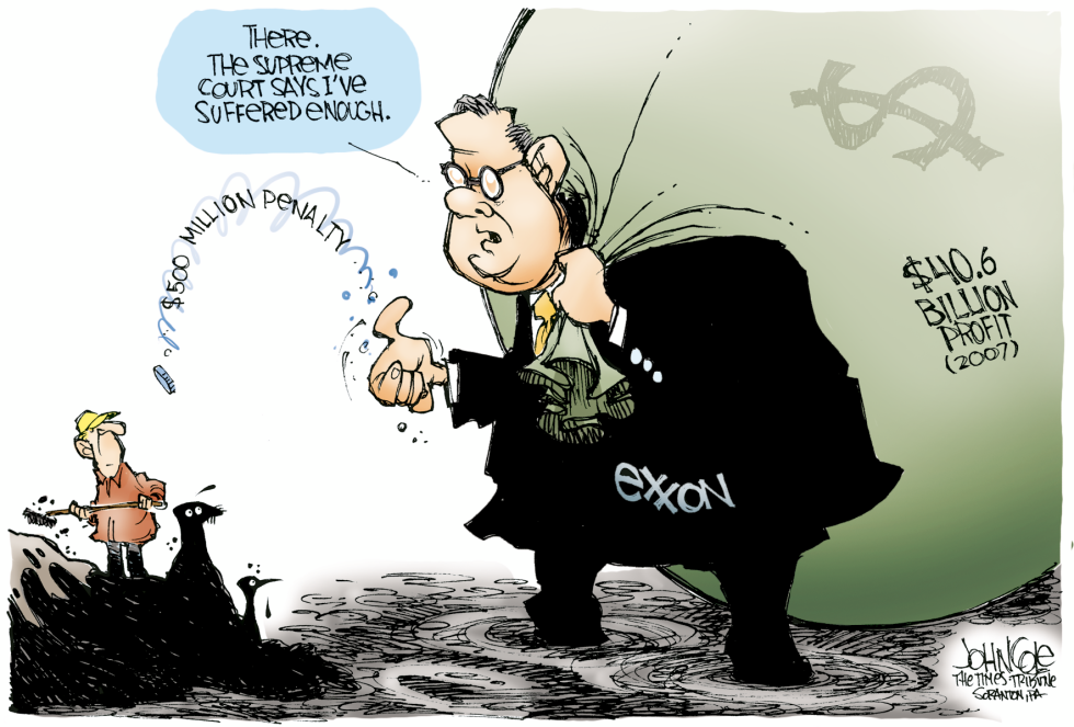Exxon pays up