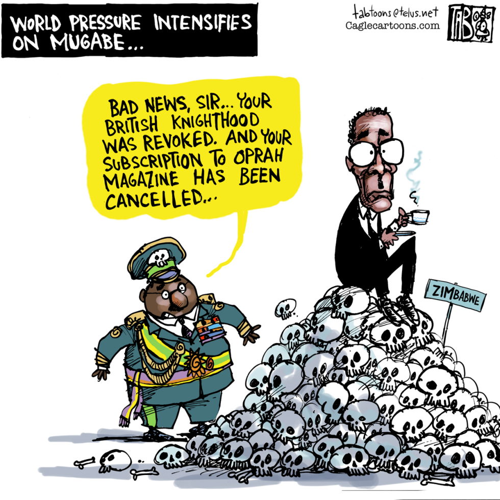 Pressure on Mugabe COLOR