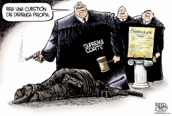 PROHIBICIóN DE ARMAS ABATIDA /  by Nate Beeler