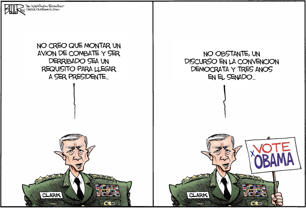  WESLEY CLARK SOBRE MCCAIN  by Nate Beeler