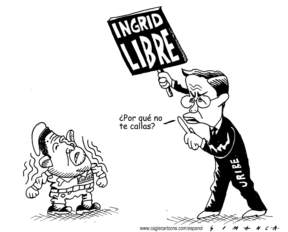 Chavez, Uribe e Ingrid