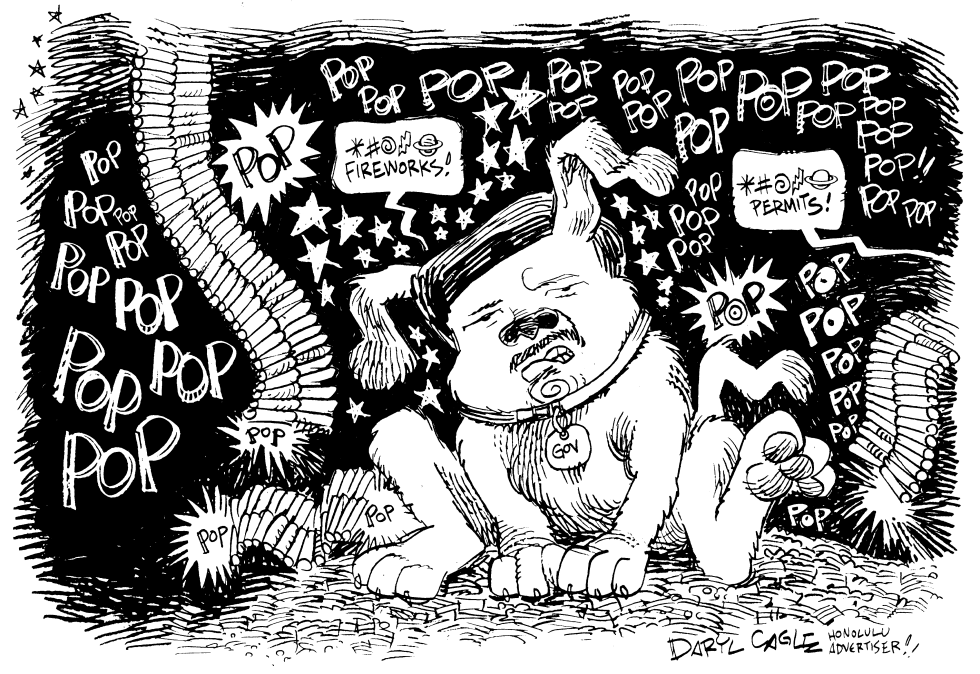  BEN DOG FIRECRACKERS by Daryl Cagle