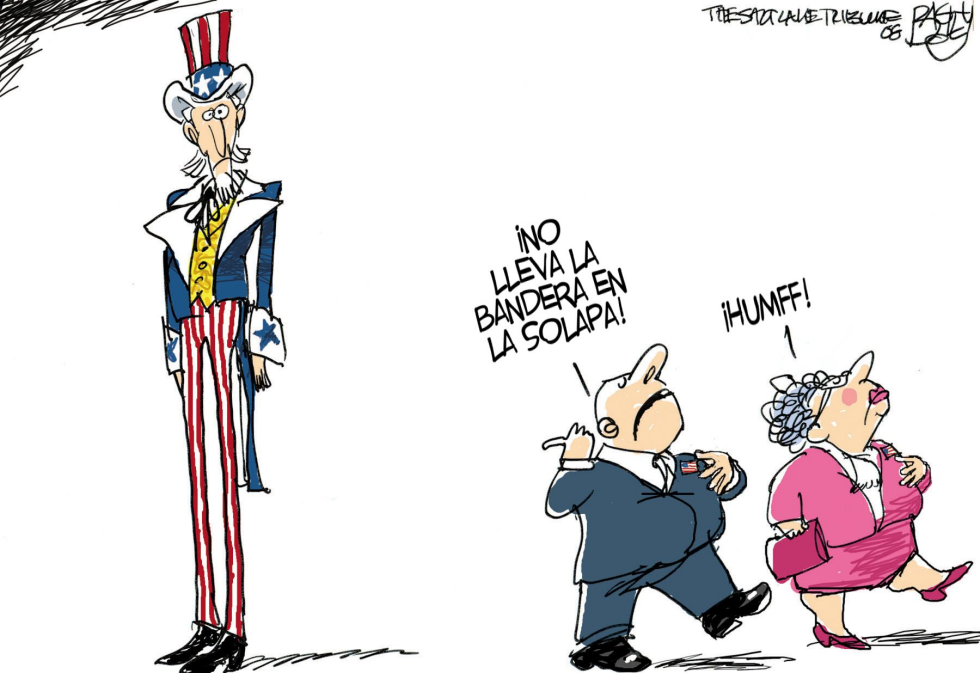  INSIGNIAS DE BANDERA EN LA SOLAPA  by Pat Bagley