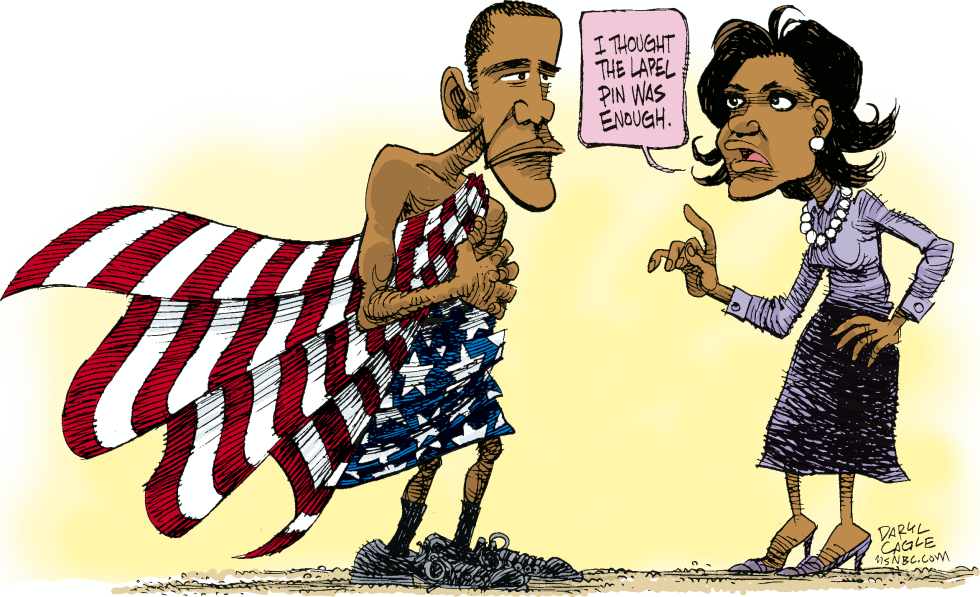  OBAMA PATRIOTISM  by Daryl Cagle