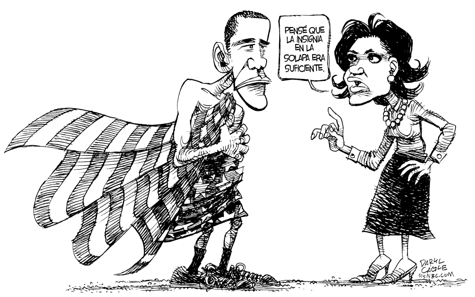  EL PATRIOTISMO DE OBAMA by Daryl Cagle