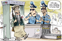FLAG PIN by Joe Heller