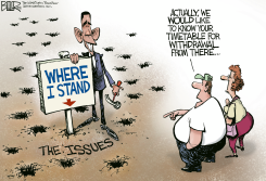 OBAMA FLIP FLOPS by Nate Beeler