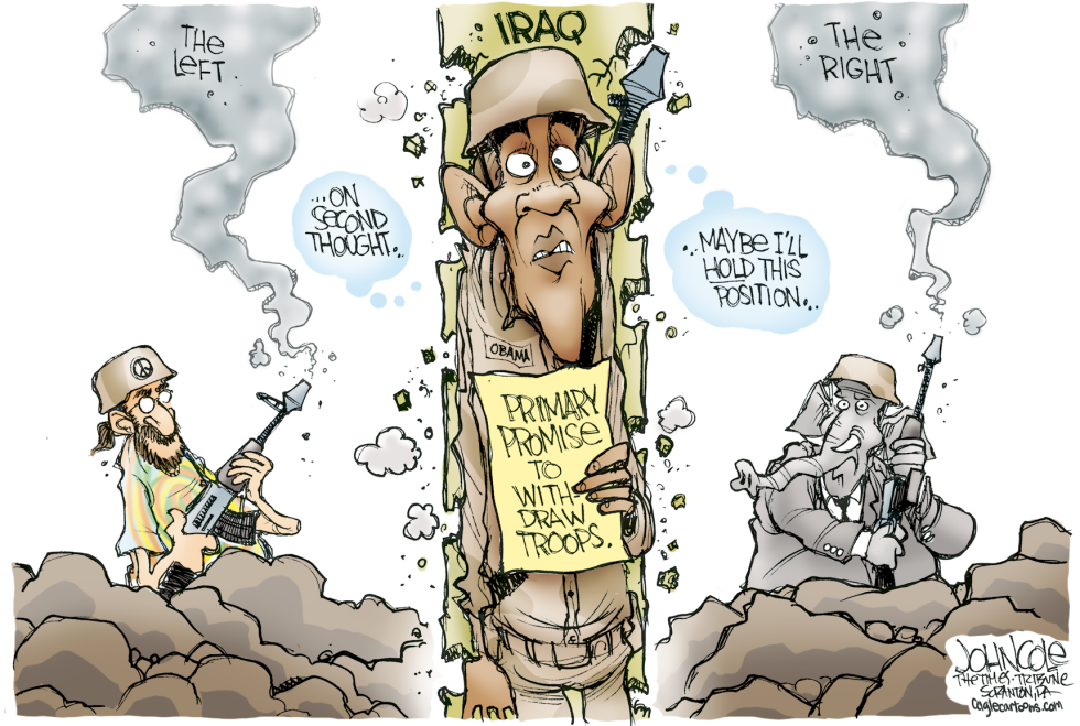  OBAMA HOLDS HIS POSITION by John Cole