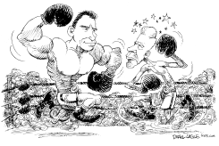 SCHWARZENEGGER- DAVIS-BOXING by Daryl Cagle