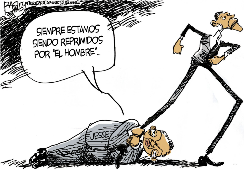 Jesse Jackson arrastrado / COLOR