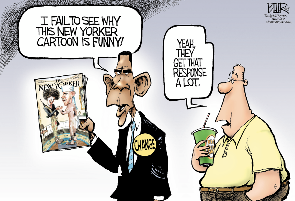  OBAMA AND THE NEW YORKER by Nate Beeler