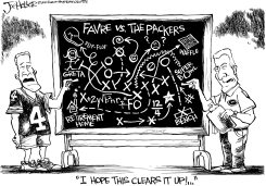 BRETT FAVRE by Joe Heller