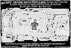 BUSH STUCK IN IRAQ by Monte Wolverton