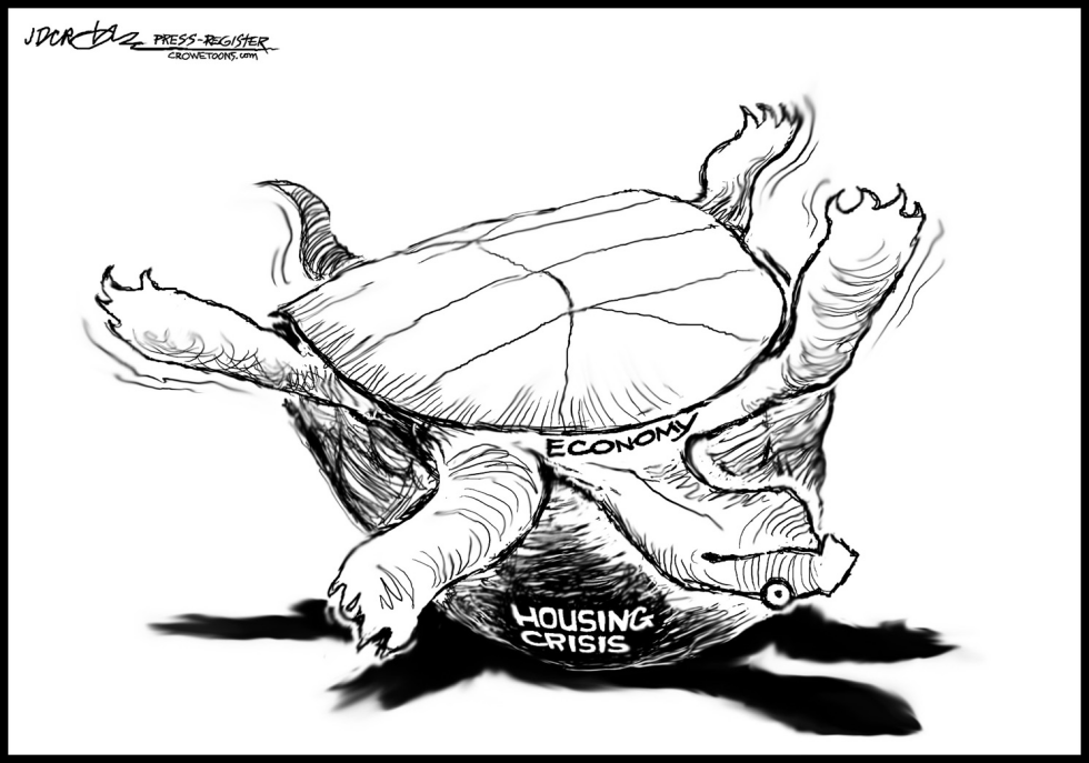 Housing Crisis b/w