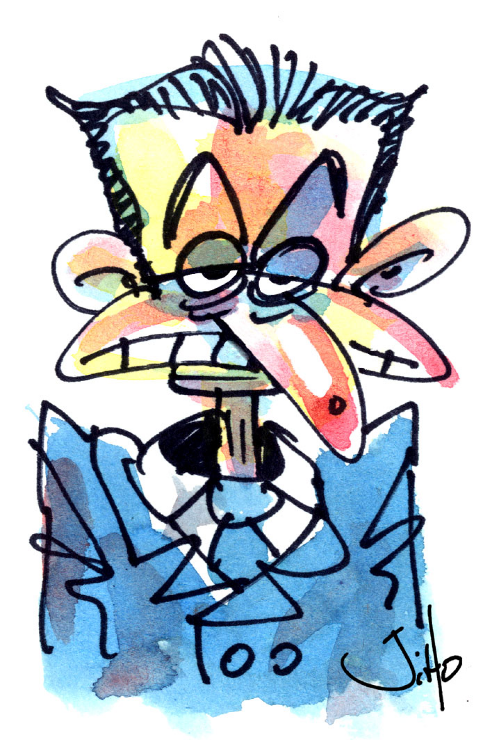 French president Nicolas Sarkozy caricature