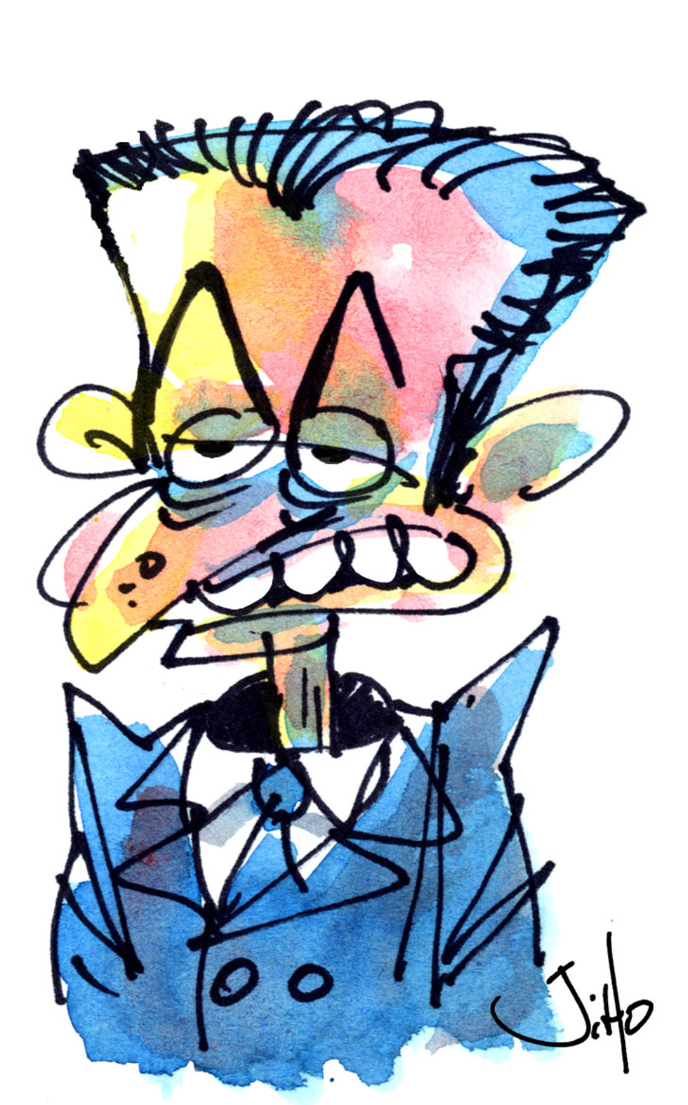 french president Nicolas Sarkozy caricature