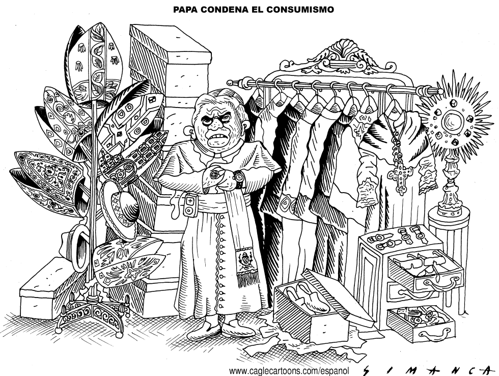 Papa Condena el Insaciable Consumismo