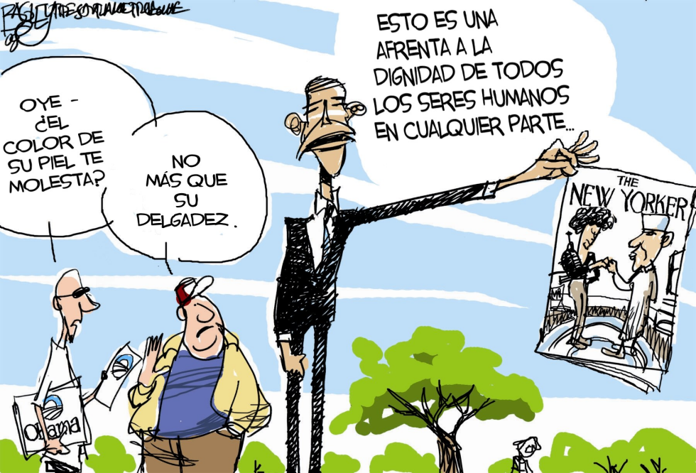  LA PIEL DE OBAMA  by Pat Bagley