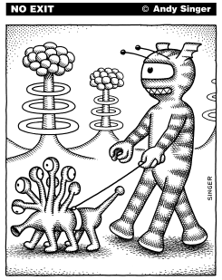 ALIEN WALKS PET by Andy Singer