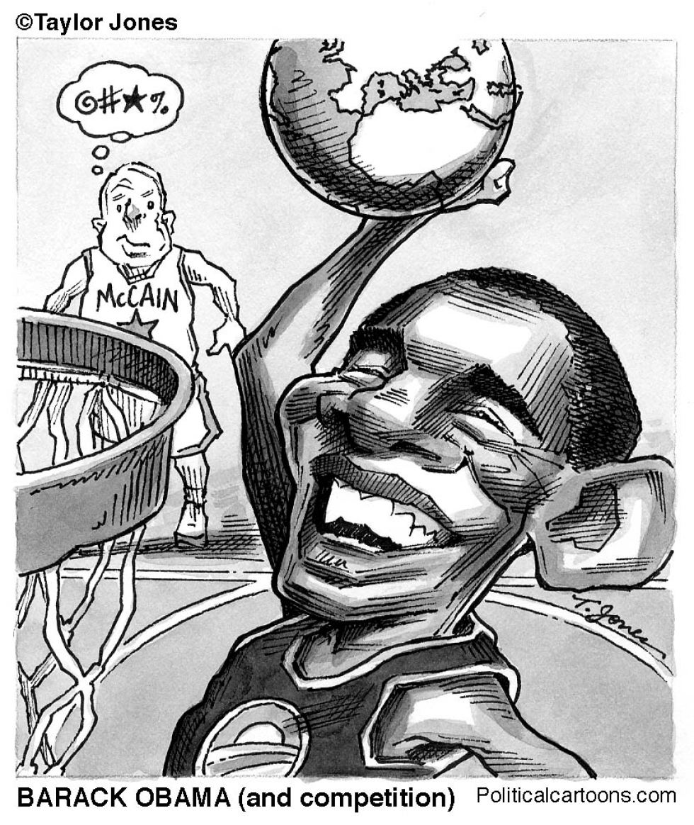 Obama and McCain play the hoops