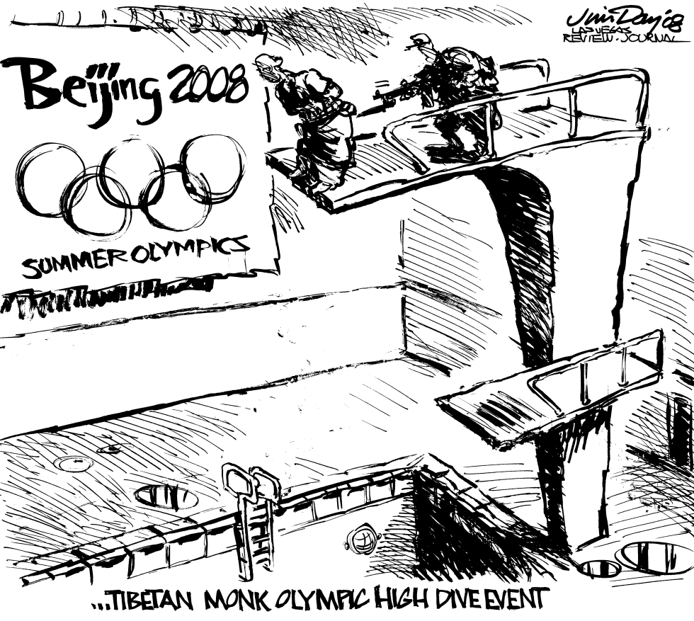 Olympic diving event for Tibetan Monks