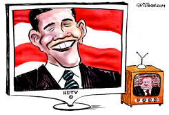 OBAMA TV SET -  by Christo Komarnitski