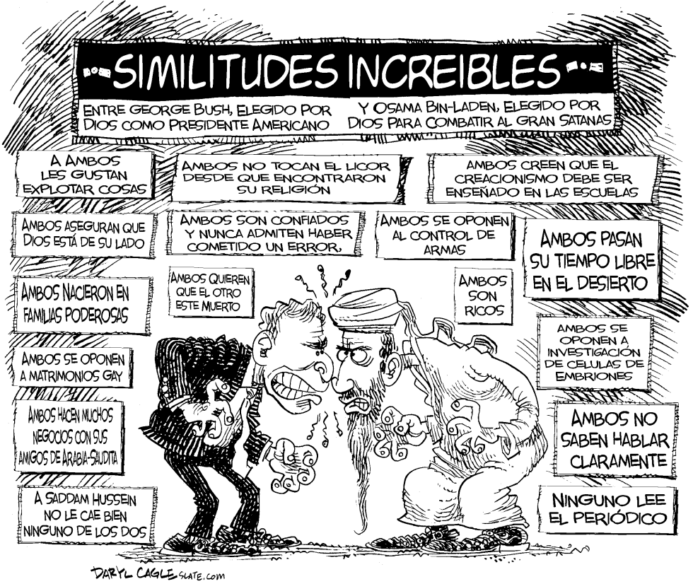  SIMILITUDES INCREIBLES by Daryl Cagle