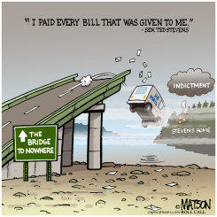 BRIDGE TO SENATOR STEVENS' HOUSE by R.J. Matson