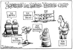 NFL TRAINING CAMP by Joe Heller