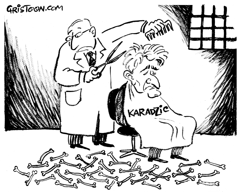 Karadzic haircut - B&W