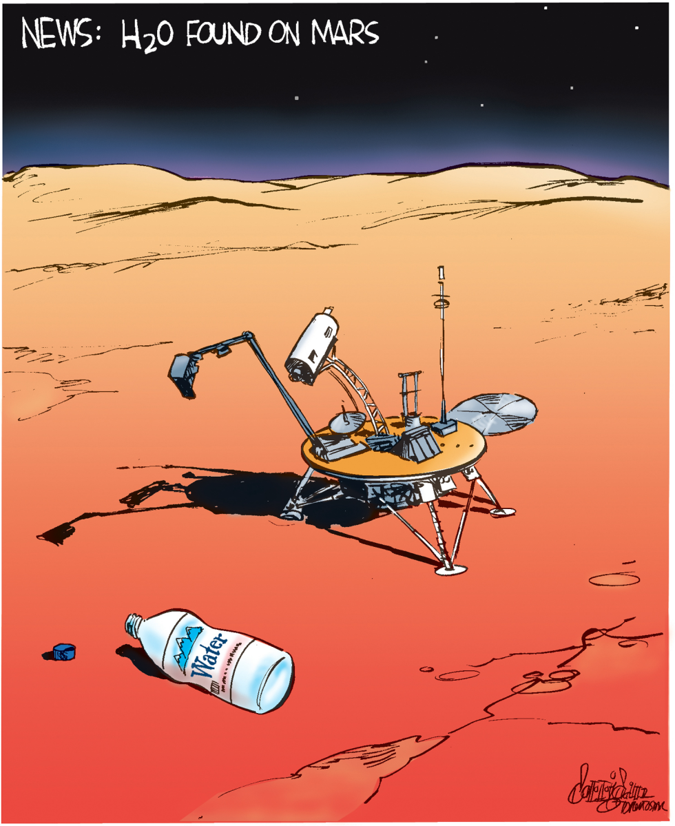  NASA FINDS WATER ON MARS by Patrick Corrigan