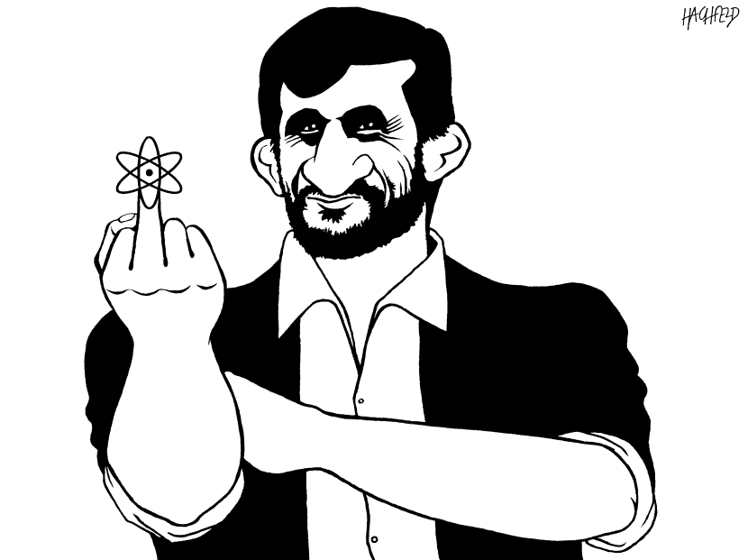 Ahmadinejad gives us the finger