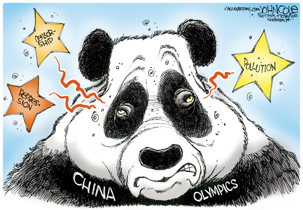 How the panda got its black eyes COLOR