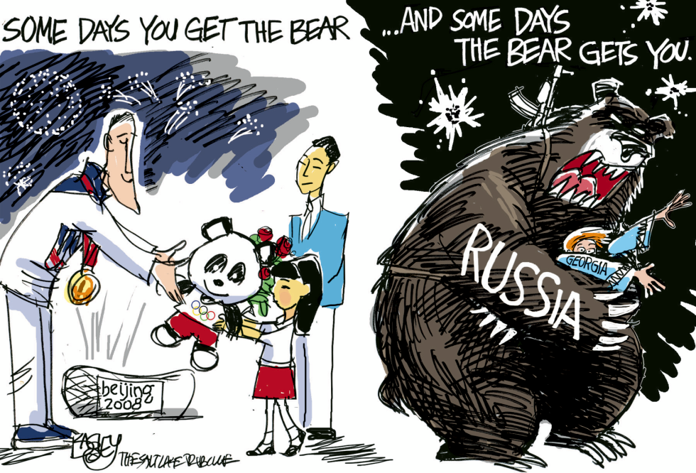  PANDA AND RUSSIAN BEARS by Pat Bagley