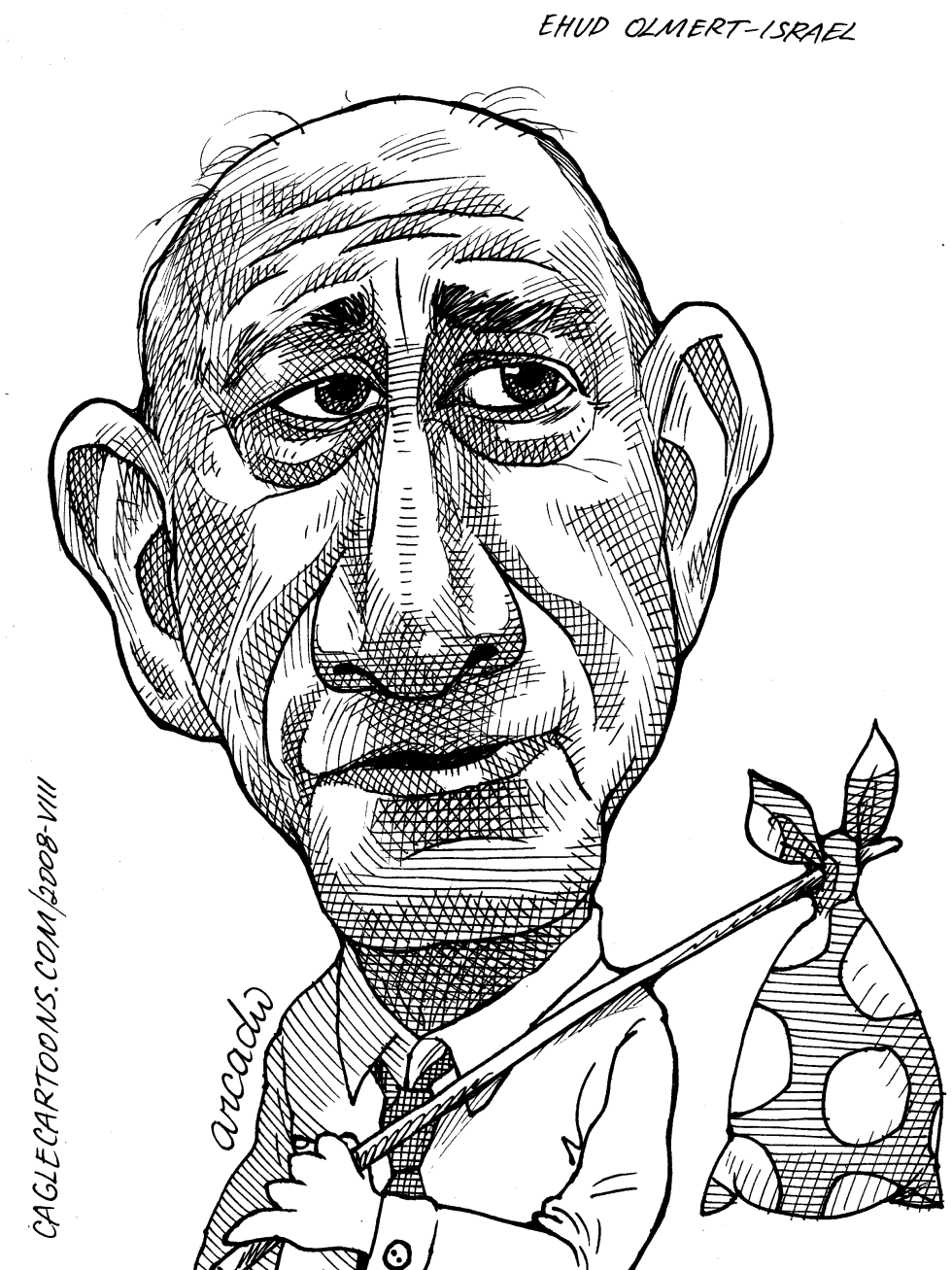  EHUD OLMERT ISRAEL  by Arcadio Esquivel