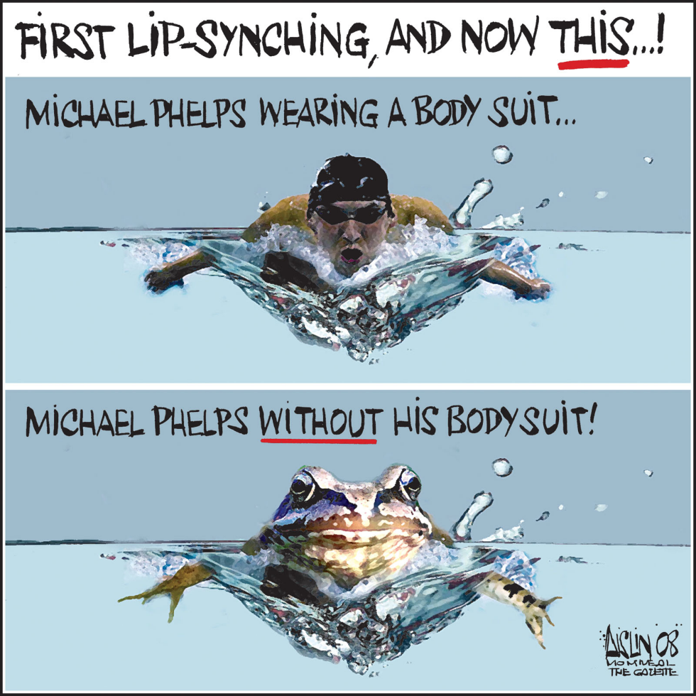 Phelps as frog prince