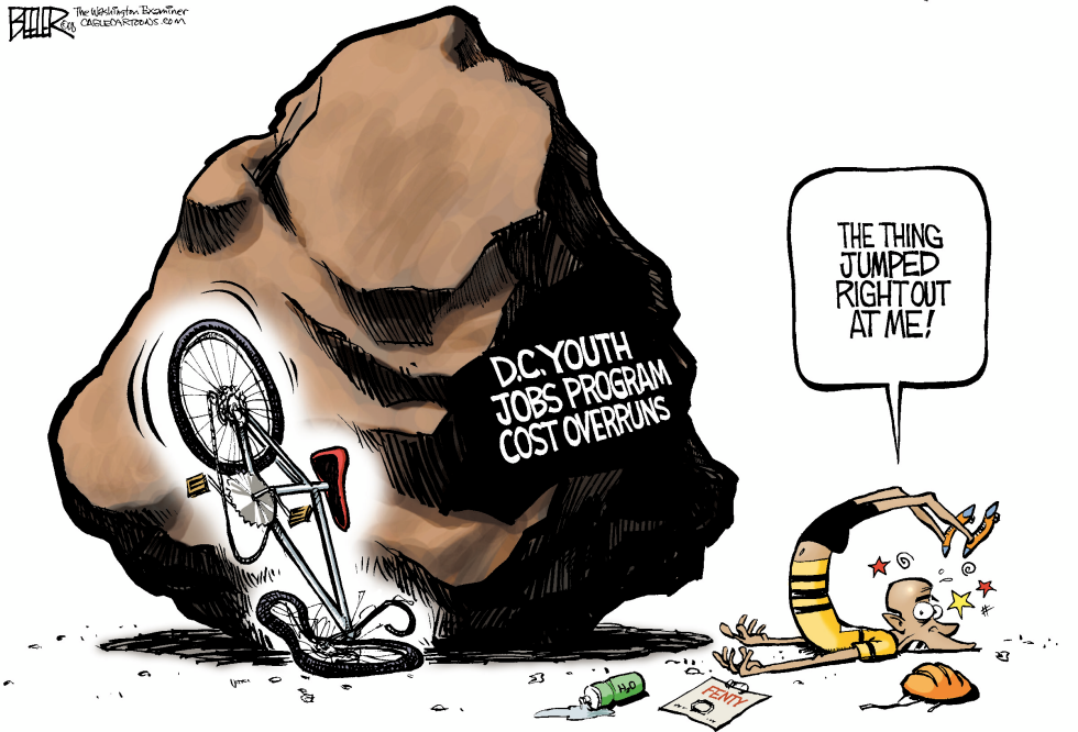  LOCAL DC - MAYOR HAS ANOTHER SPILL by Nate Beeler